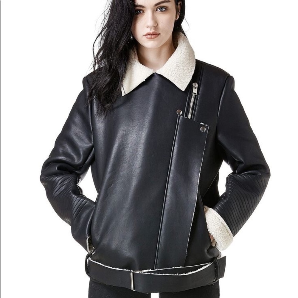 UNIF Bruges Vegan Leather Coat